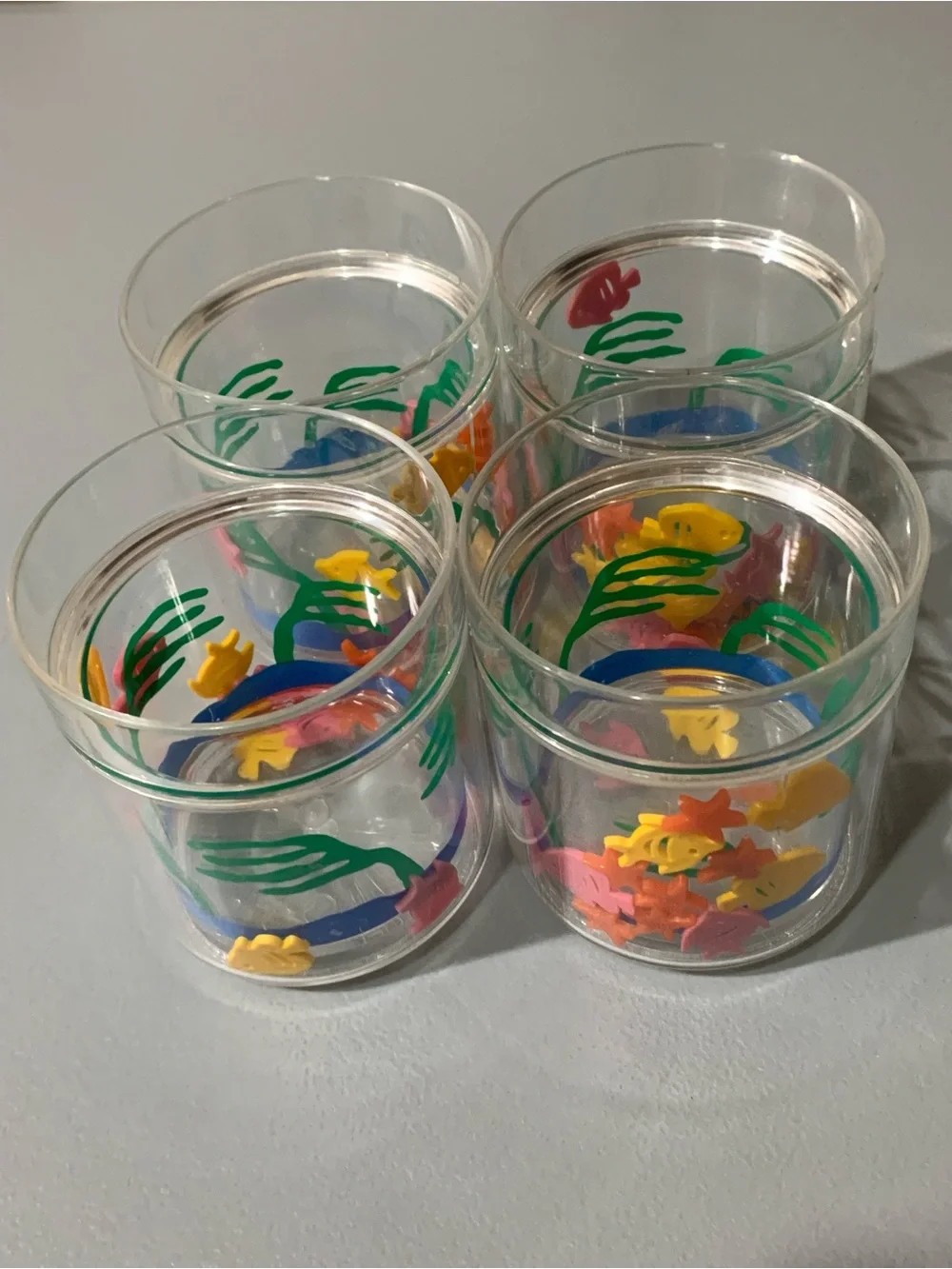 Underwater Party Glass Tumblers - Multicolor